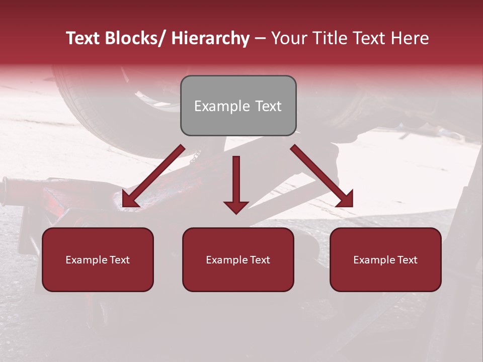 A Close Up Of A Red Jack Under A Car PowerPoint Template