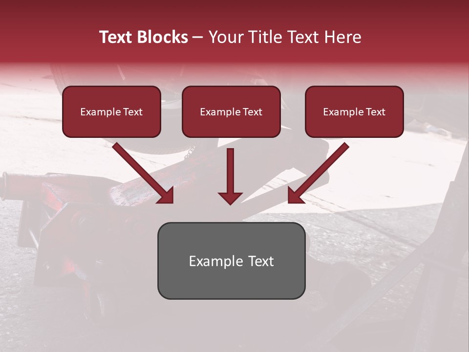 A Close Up Of A Red Jack Under A Car PowerPoint Template