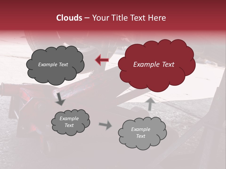 A Close Up Of A Red Jack Under A Car PowerPoint Template