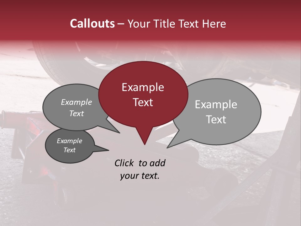 A Close Up Of A Red Jack Under A Car PowerPoint Template