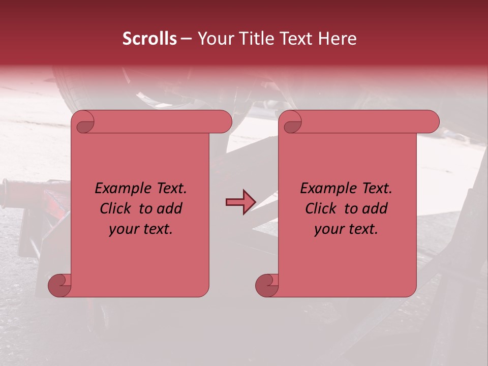 A Close Up Of A Red Jack Under A Car PowerPoint Template
