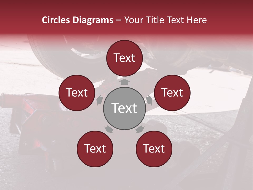 A Close Up Of A Red Jack Under A Car PowerPoint Template