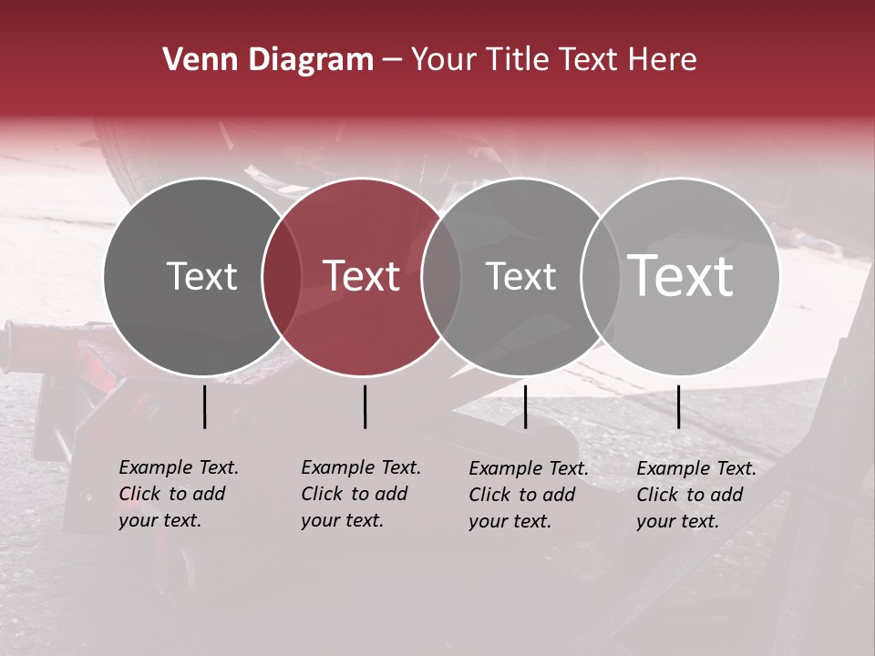 A Close Up Of A Red Jack Under A Car PowerPoint Template