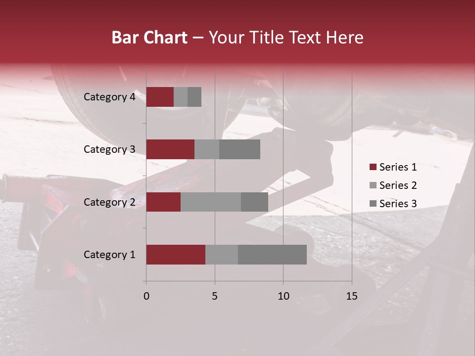 A Close Up Of A Red Jack Under A Car PowerPoint Template