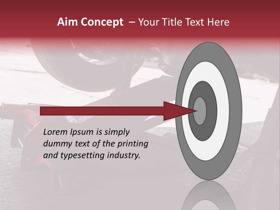 A Close Up Of A Red Jack Under A Car PowerPoint Template