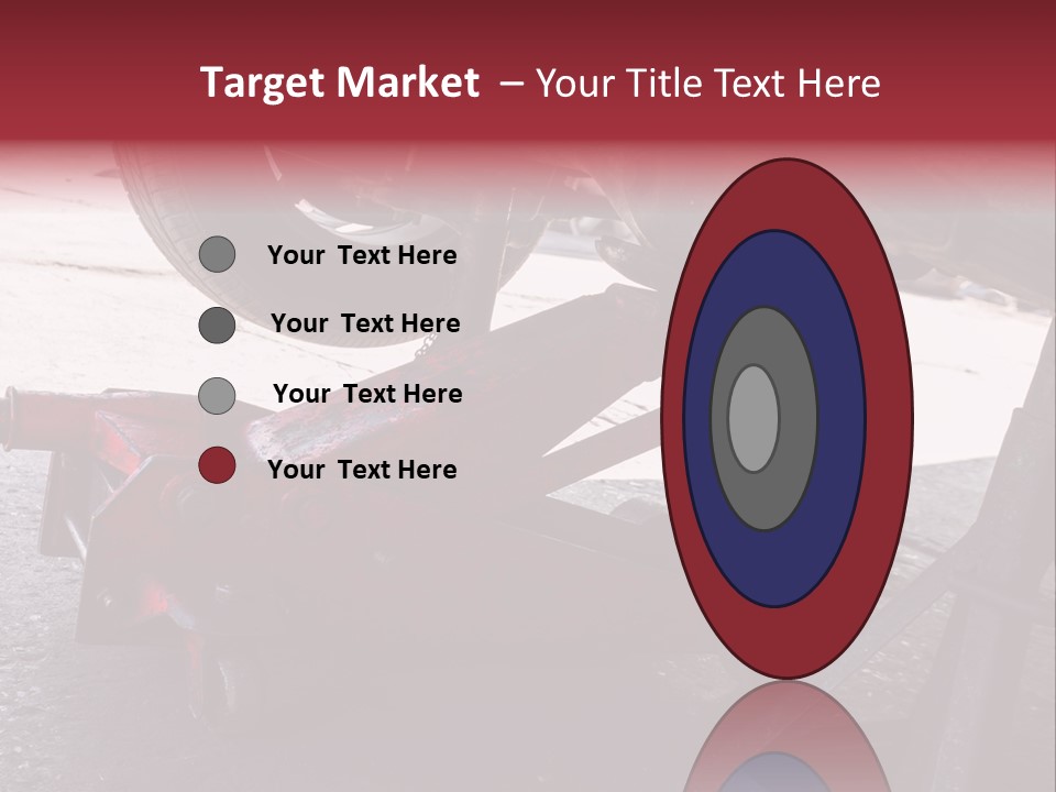 A Close Up Of A Red Jack Under A Car PowerPoint Template