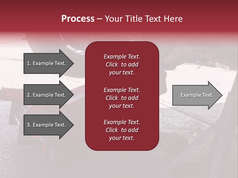 A Close Up Of A Red Jack Under A Car PowerPoint Template