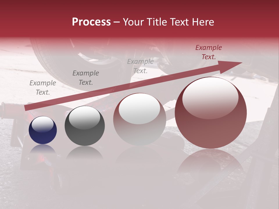 A Close Up Of A Red Jack Under A Car PowerPoint Template