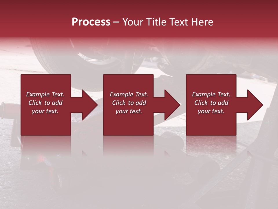 A Close Up Of A Red Jack Under A Car PowerPoint Template