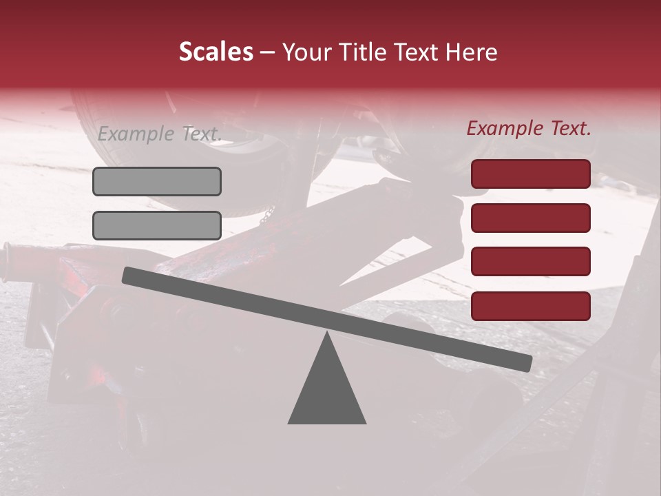 A Close Up Of A Red Jack Under A Car PowerPoint Template