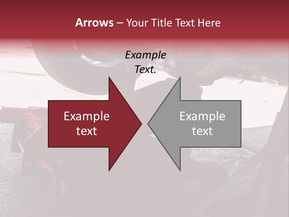 A Close Up Of A Red Jack Under A Car PowerPoint Template