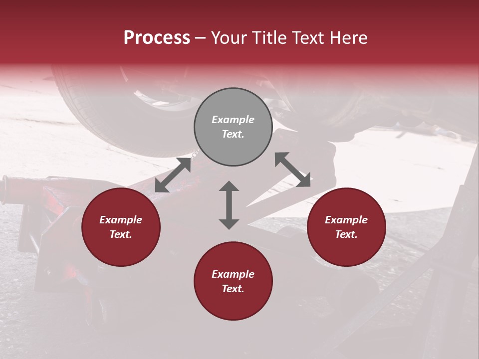 A Close Up Of A Red Jack Under A Car PowerPoint Template