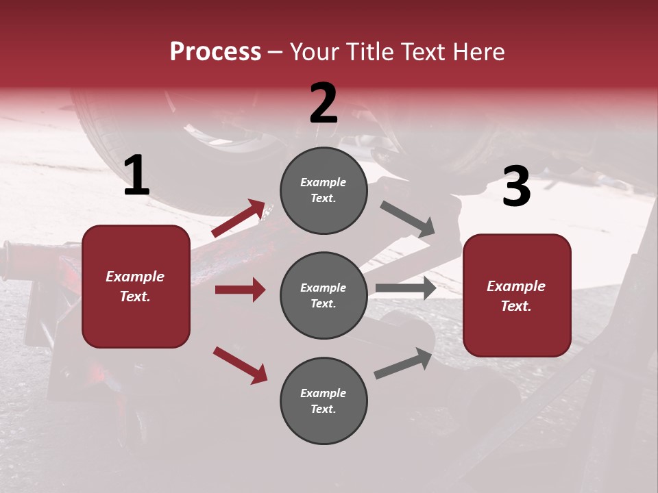 A Close Up Of A Red Jack Under A Car PowerPoint Template