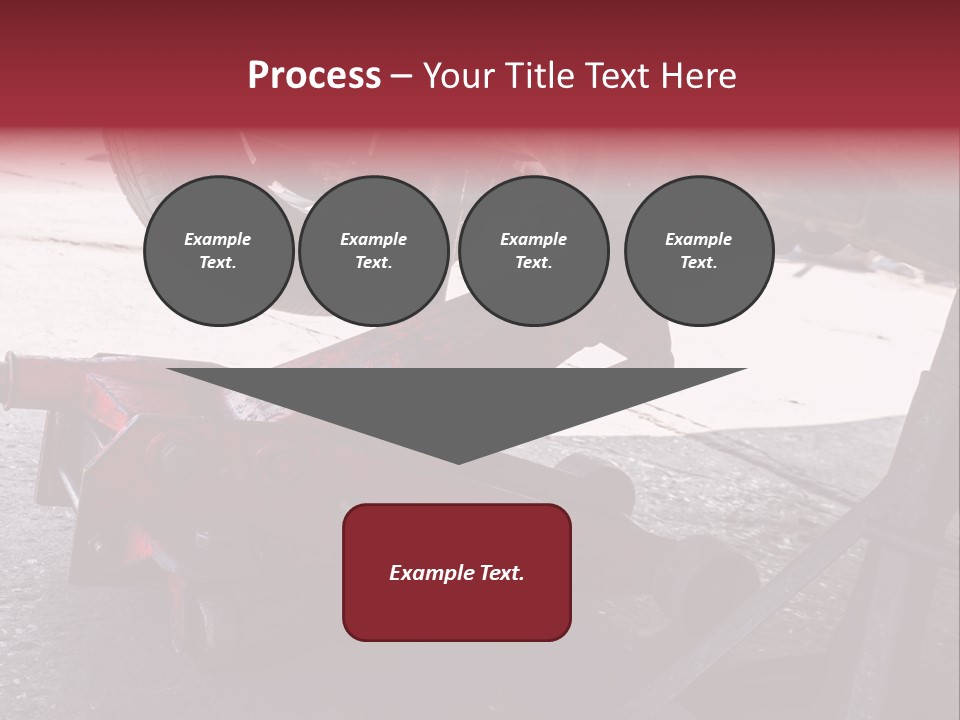 A Close Up Of A Red Jack Under A Car PowerPoint Template