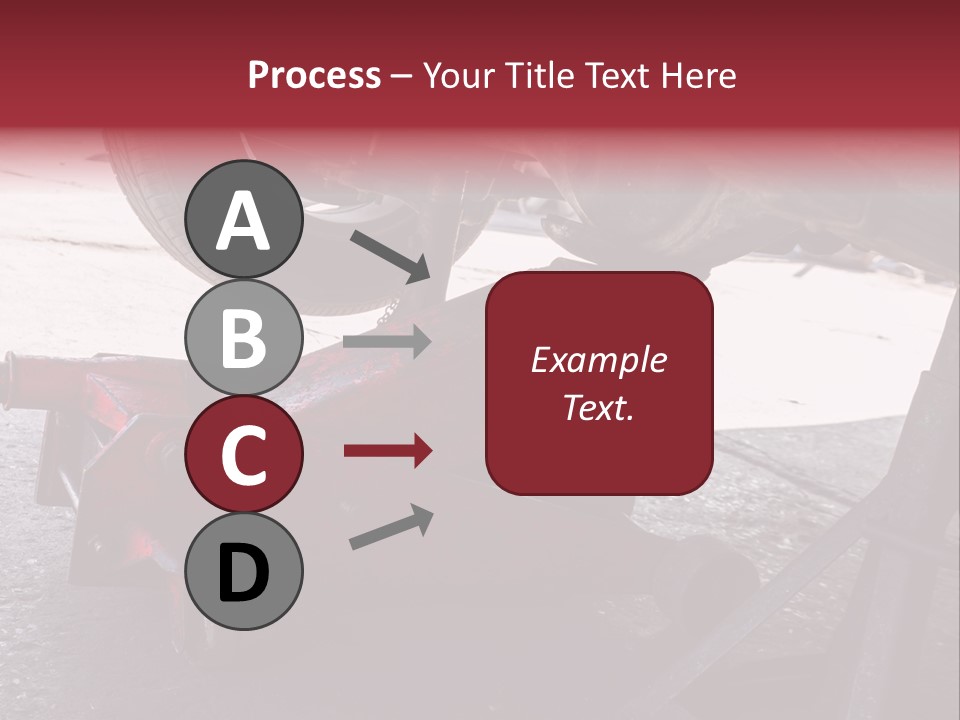 A Close Up Of A Red Jack Under A Car PowerPoint Template