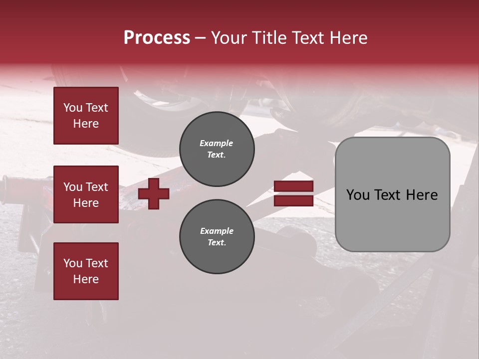 A Close Up Of A Red Jack Under A Car PowerPoint Template