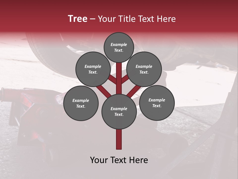 A Close Up Of A Red Jack Under A Car PowerPoint Template