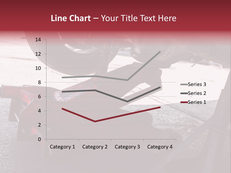 A Close Up Of A Red Jack Under A Car PowerPoint Template