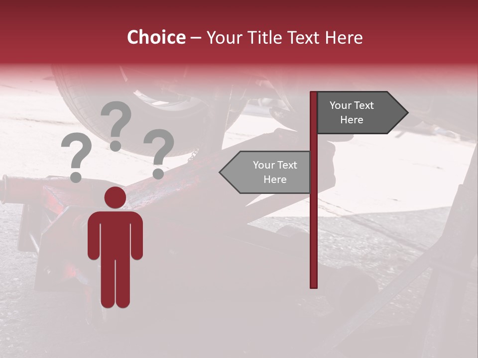 A Close Up Of A Red Jack Under A Car PowerPoint Template