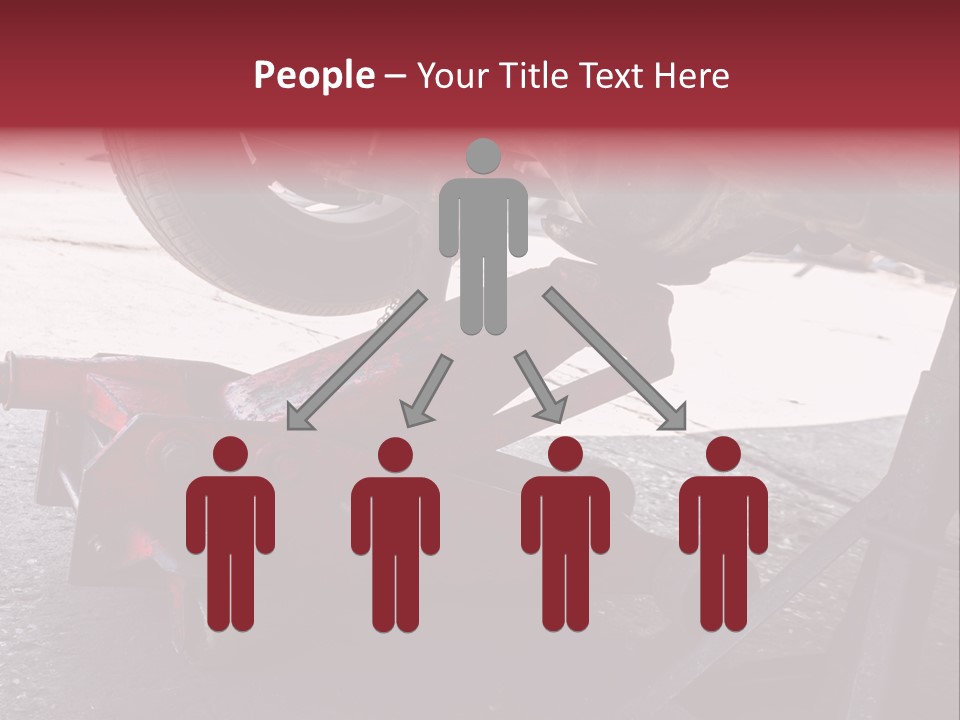 A Close Up Of A Red Jack Under A Car PowerPoint Template