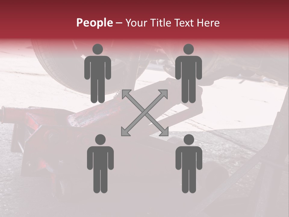 A Close Up Of A Red Jack Under A Car PowerPoint Template