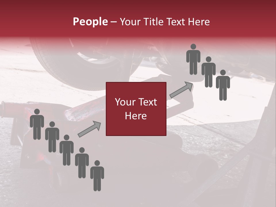 A Close Up Of A Red Jack Under A Car PowerPoint Template