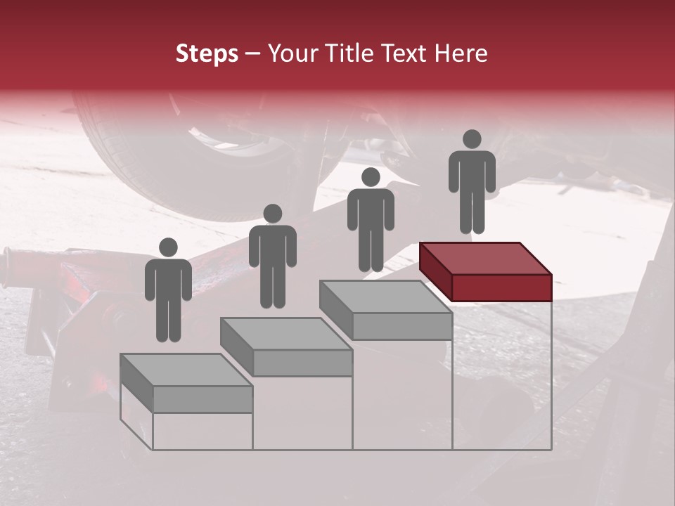 A Close Up Of A Red Jack Under A Car PowerPoint Template