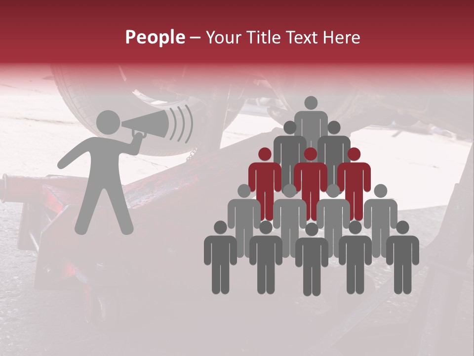 A Close Up Of A Red Jack Under A Car PowerPoint Template
