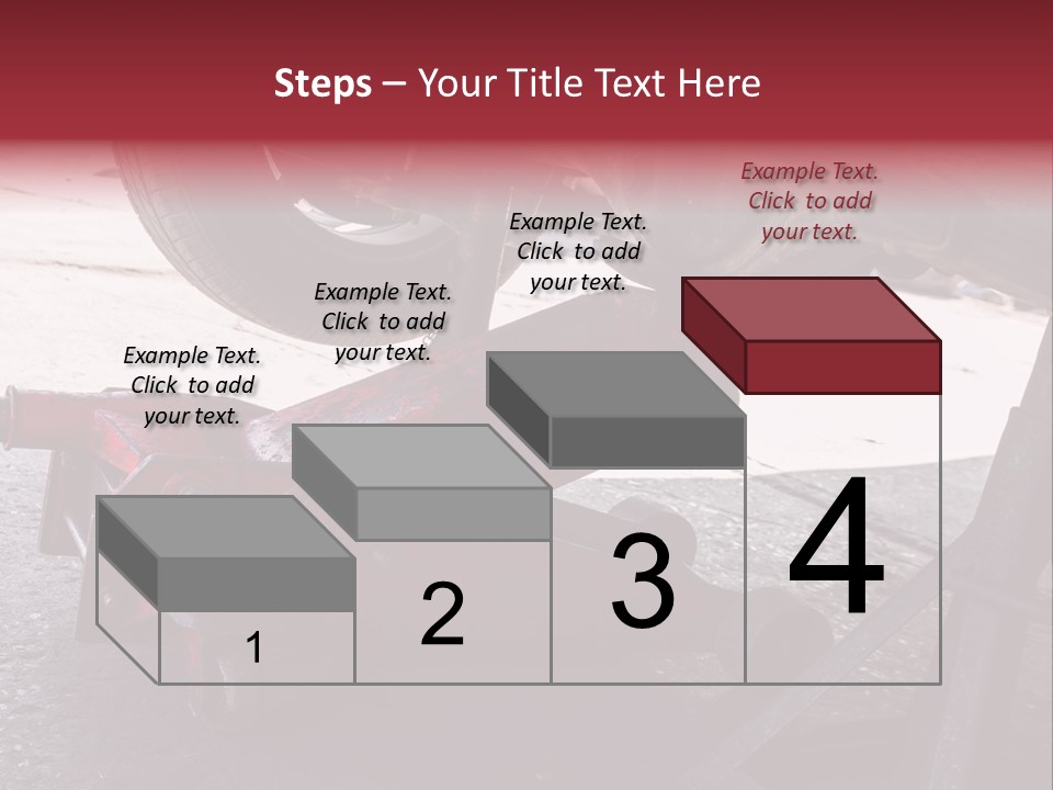 A Close Up Of A Red Jack Under A Car PowerPoint Template