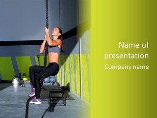 Attractive Gymnasium Strong PowerPoint Template