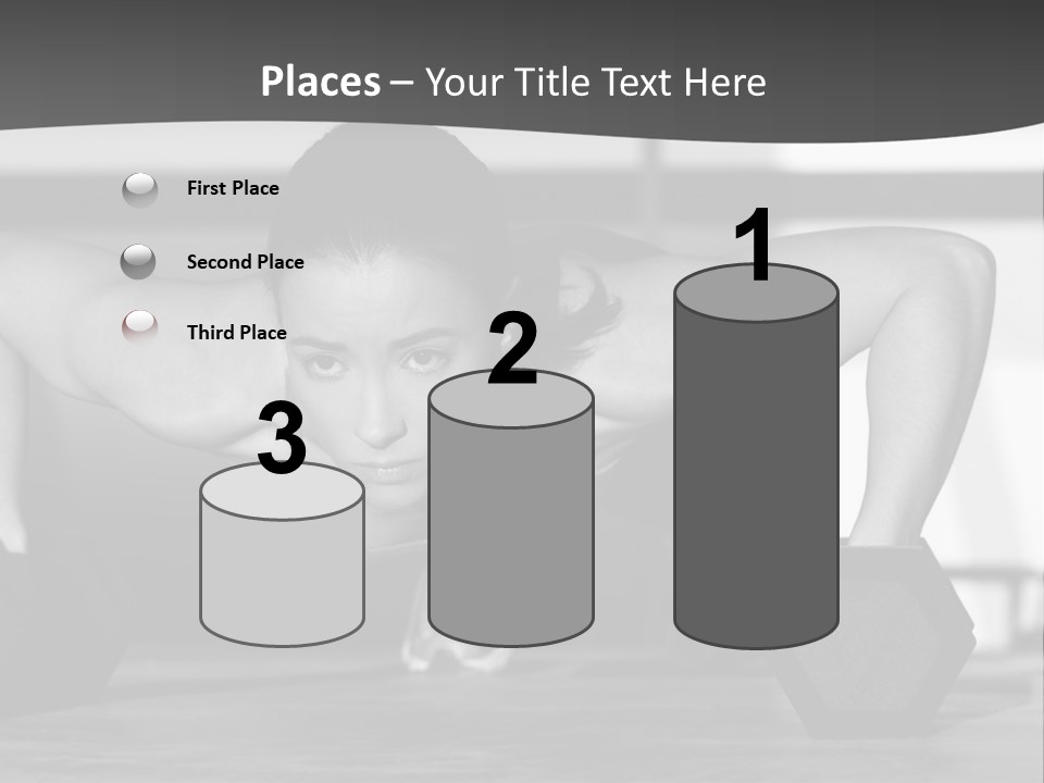 Woman Bodybuilder Abdominal PowerPoint Template