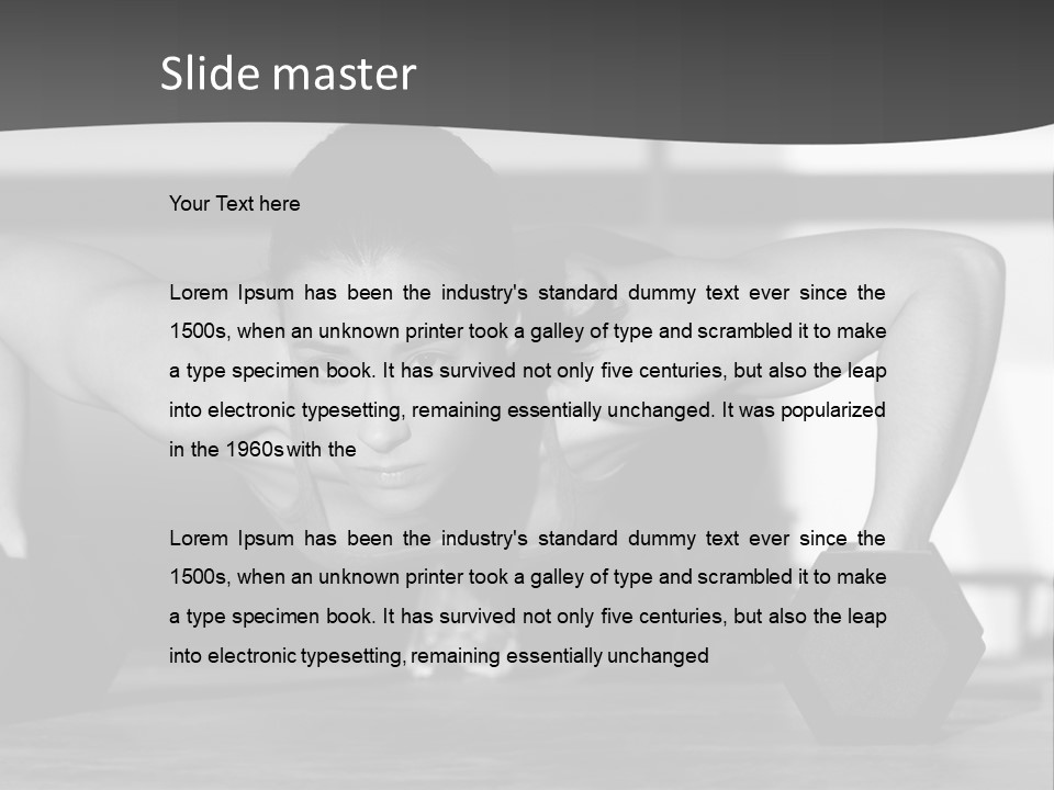 Woman Bodybuilder Abdominal PowerPoint Template