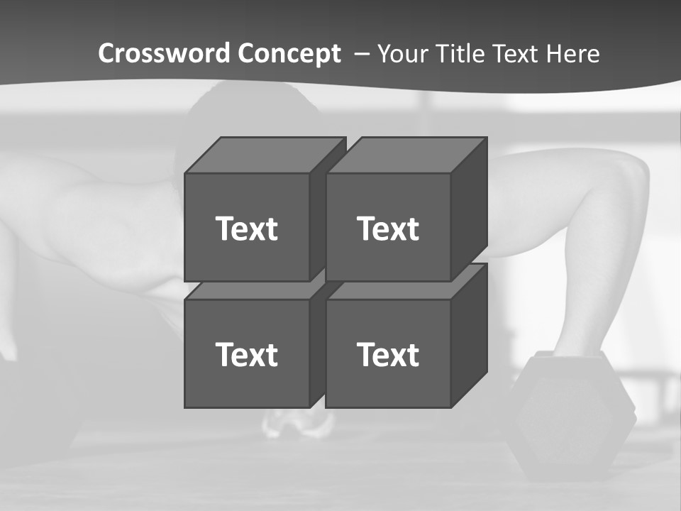 Woman Bodybuilder Abdominal PowerPoint Template