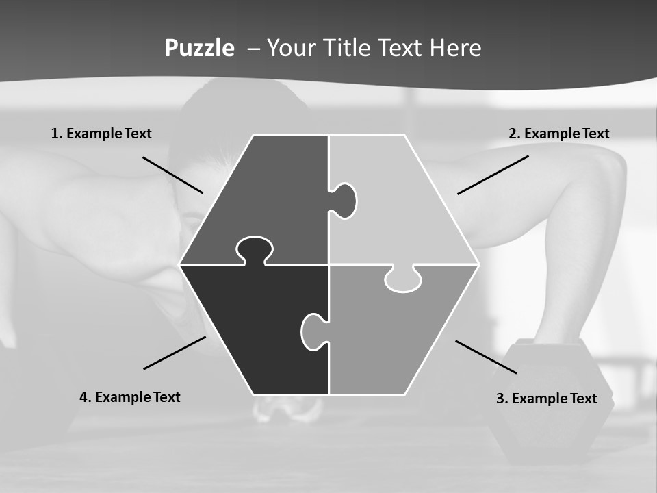 Woman Bodybuilder Abdominal PowerPoint Template