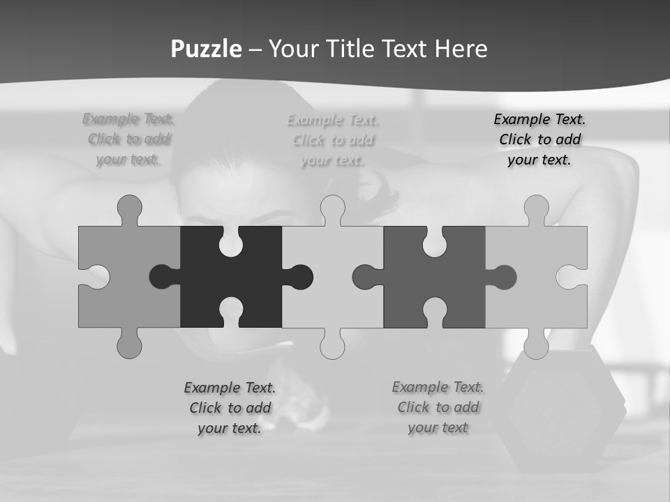 Woman Bodybuilder Abdominal PowerPoint Template