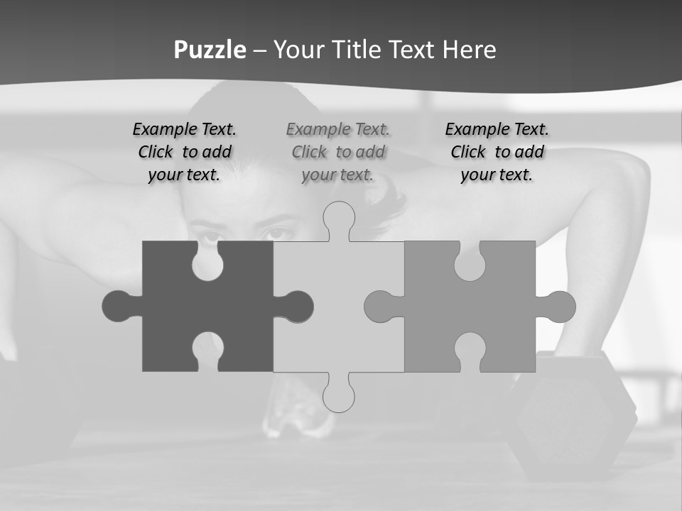 Woman Bodybuilder Abdominal PowerPoint Template