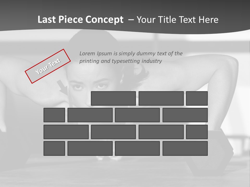 Woman Bodybuilder Abdominal PowerPoint Template