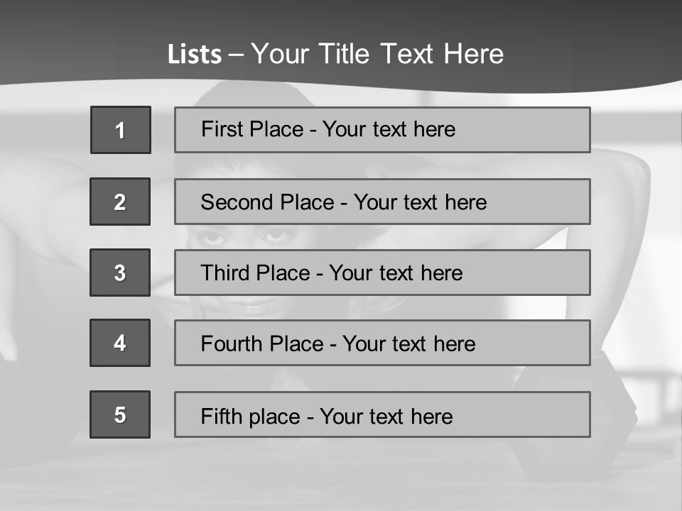 Woman Bodybuilder Abdominal PowerPoint Template