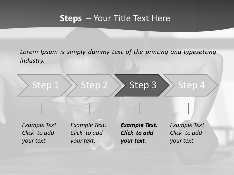 Woman Bodybuilder Abdominal PowerPoint Template