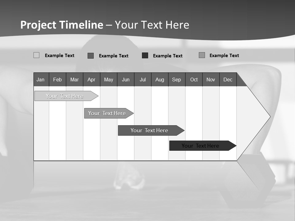 Woman Bodybuilder Abdominal PowerPoint Template