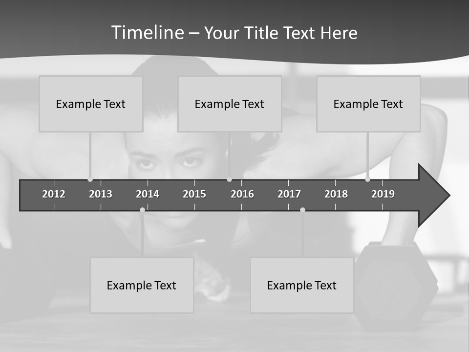 Woman Bodybuilder Abdominal PowerPoint Template