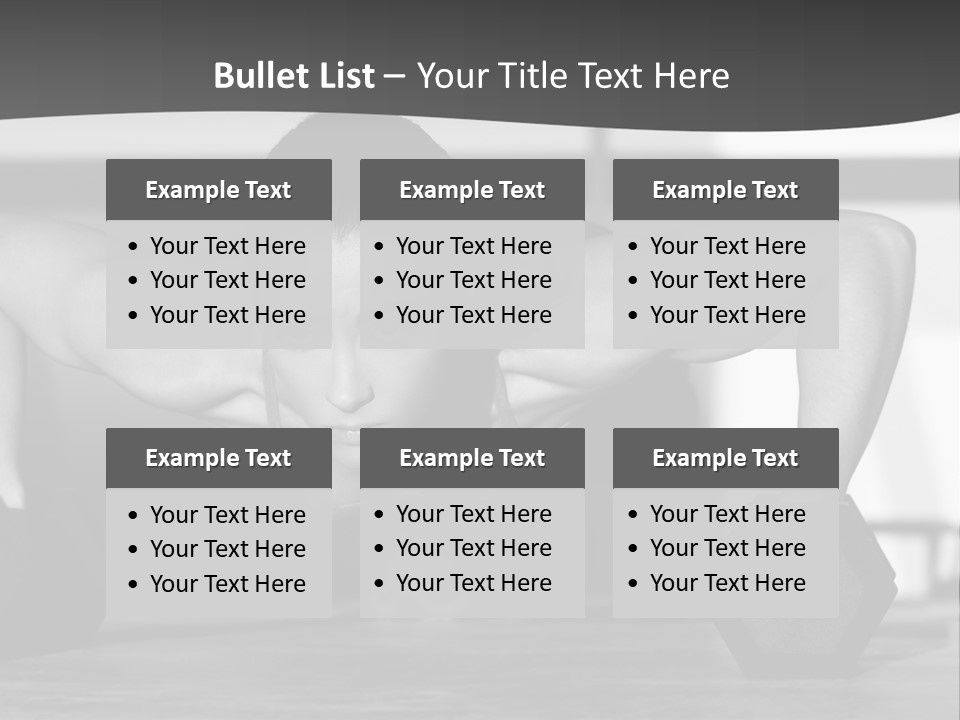 Woman Bodybuilder Abdominal PowerPoint Template