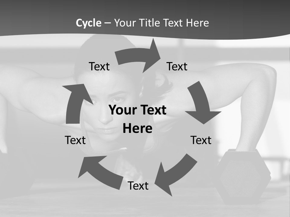 Woman Bodybuilder Abdominal PowerPoint Template