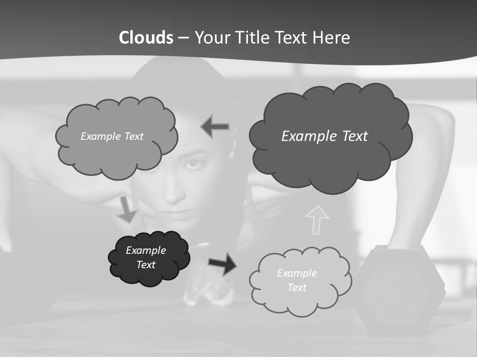 Woman Bodybuilder Abdominal PowerPoint Template