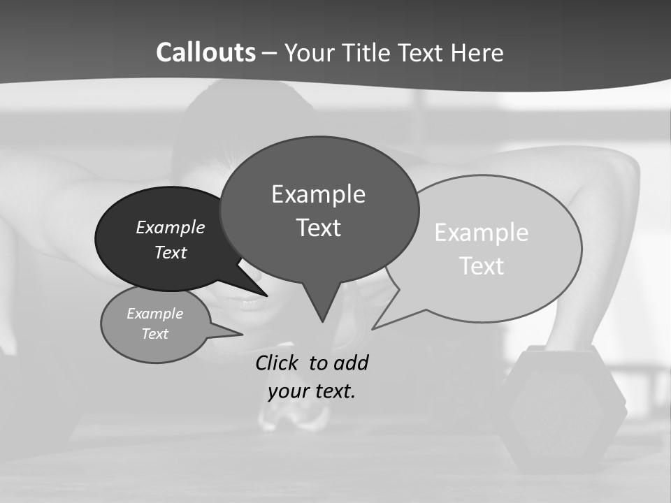 Woman Bodybuilder Abdominal PowerPoint Template