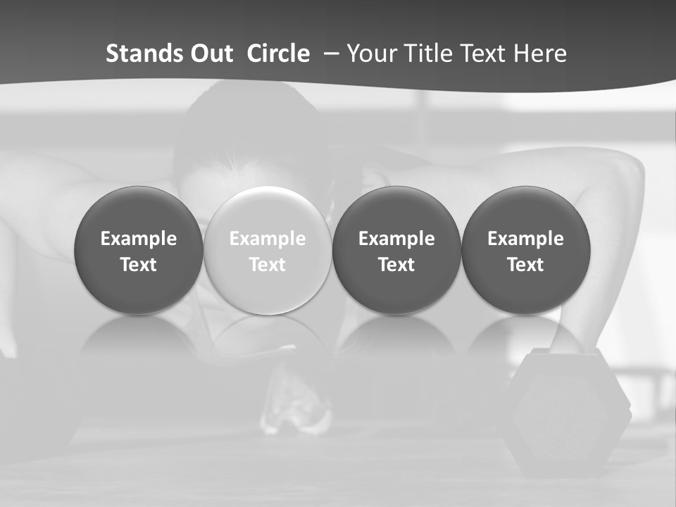 Woman Bodybuilder Abdominal PowerPoint Template