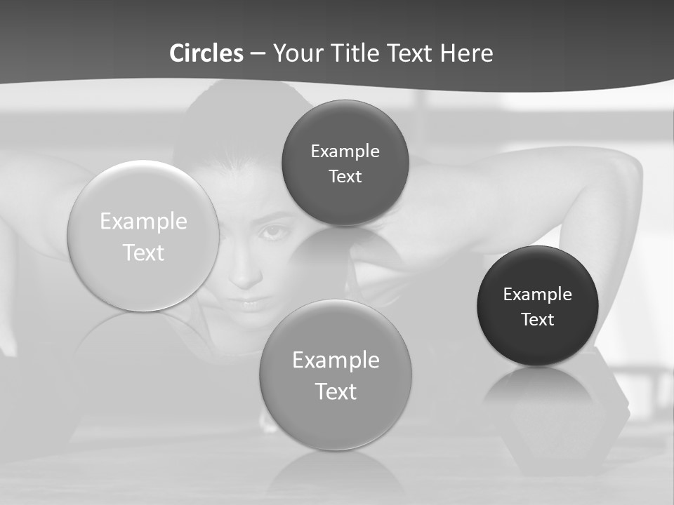 Woman Bodybuilder Abdominal PowerPoint Template