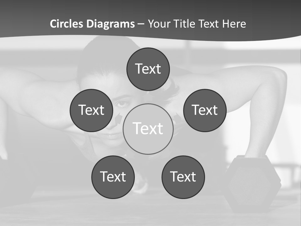 Woman Bodybuilder Abdominal PowerPoint Template