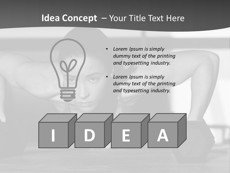 Woman Bodybuilder Abdominal PowerPoint Template