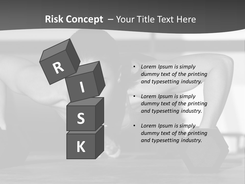 Woman Bodybuilder Abdominal PowerPoint Template